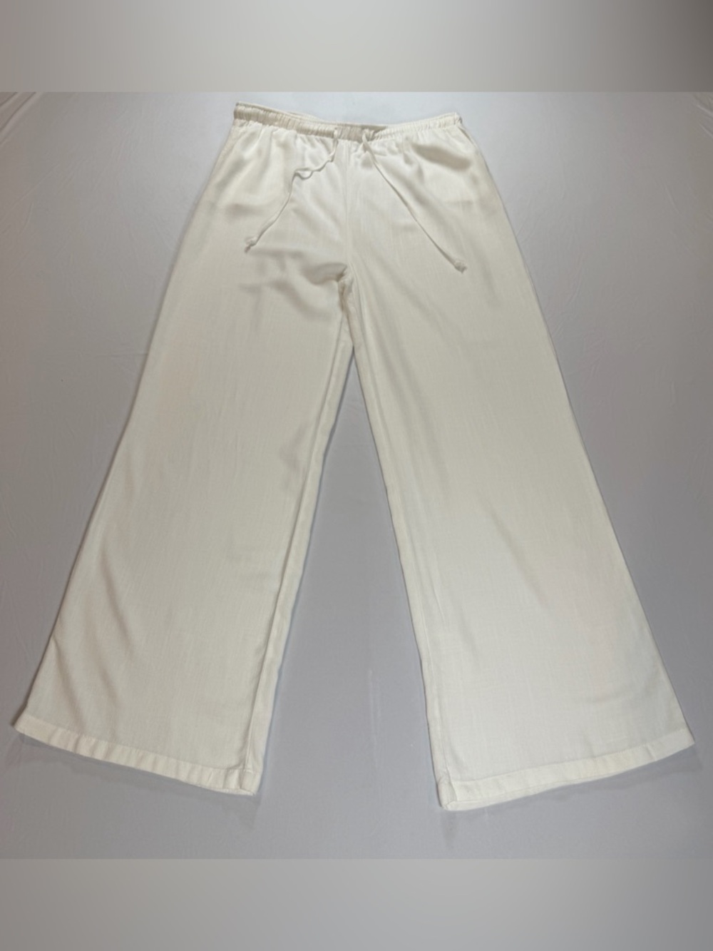 Indero Women’s Wide-Leg Drawstring Beach Pants - White XL